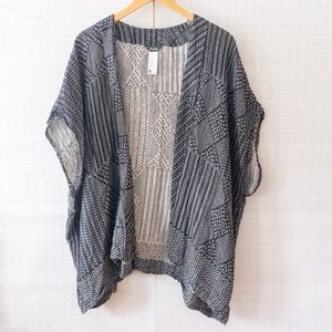 Roots Lightweight Open Drape Front Shawl Cardigan
